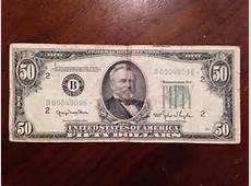 OLD 1950 $50 FIFTY DOLLAR BILL *STAR* NOTE U.S. CURRENCY LOW SERIAL