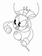 Coloring Pages Cuphead Succession Secondary sketch template