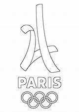 2024 Paris Logo Coloring Olympic Games Pages Kids Olympics Print Sport Simple Neymar Color Adult Jr Justcolor Events sketch template
