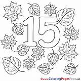 Numbers Leaves Sheet Colouring Coloring Pages Title sketch template