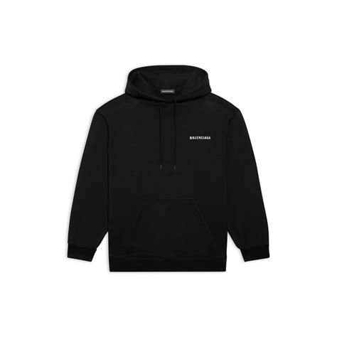 logo hoodie medium fit  black balenciaga  lupongovph