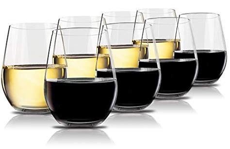 vivocci unbreakable plastic stemless wine glasses 20 oz 100 tritan