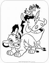 Simba Scar Timon Pumbaa Disneyclips Mufasa Funstuff sketch template