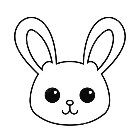 illustration   easter bunny face outline sketch drawing vector