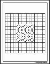 Coloring Geometric Quilt Quilting sketch template