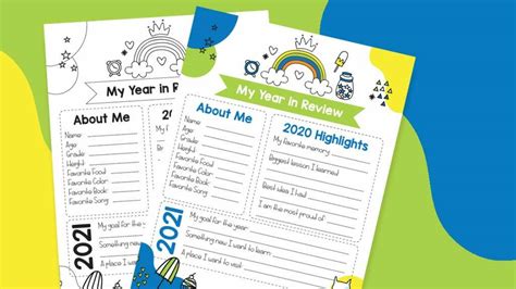 time capsule ideas year  review  printable  kids