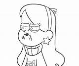 Gravity Falls Mabel Pines Sad Coloring sketch template