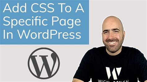 wordpress add css  specific page youtube