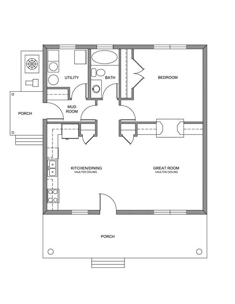 bedroom cabincottage  sq ft optional loft small house plans  bedroom cabin