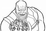 Thanos Avengers Coloringhome sketch template