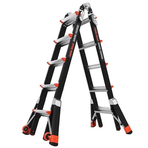 giant ladders dark horse fiberglass  ft reach type