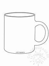 Mug Coffee Template Printable Cup Templates Drawing Coloring Hot Chocolate Clipart Pages Applique Patterns Mugs Tea Colouring Winter Drinks Color sketch template