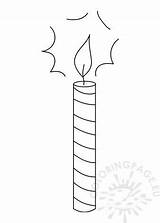 Candle Coloringpage sketch template