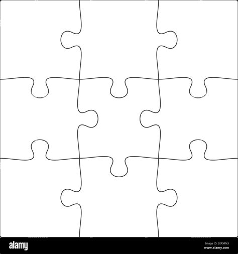 jigsaw puzzle blank template background light lines  piece