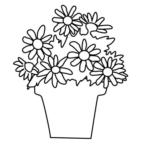 flower pots coloring sheet potted plants coloring pages waldo harvey