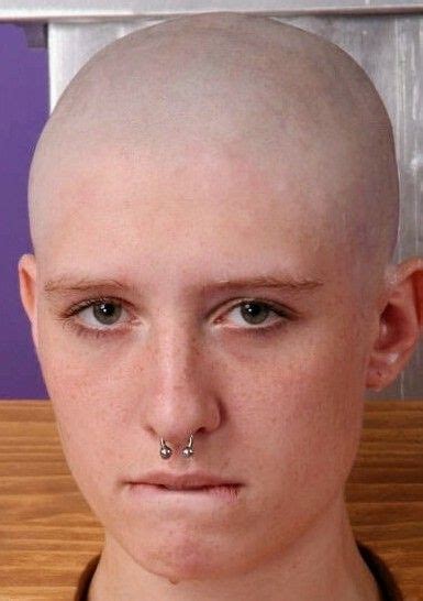 Bald Head Women Shaved Head Women Punishment Haircut Shave Eyebrows