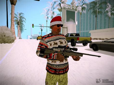 winter skins clothes and weapons by babay for gta san andreas