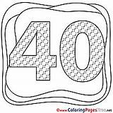 Coloring Birthday 40 Happy Pages Years Sheets 1112 Hits sketch template