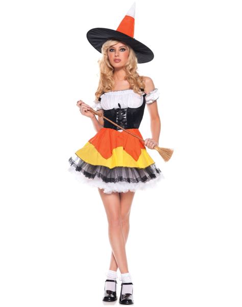 sweet candy harvest adult candy corn witch costume