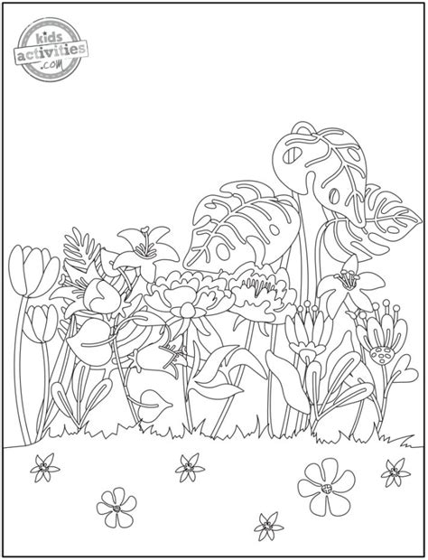 printable flower coloring pages  kids kids activities blog