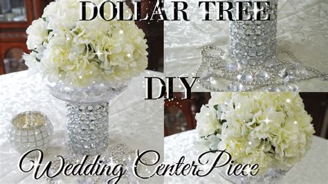 diy dollar tree bling floral wedding centerpiece