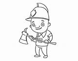 Vigile Colorare Bombero Fuoco Disegno Profesional Professionali Acolore Pintar Bomberos Maschera Bombeiro Profissional sketch template