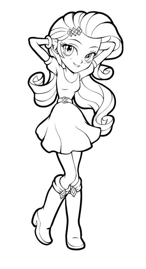 pony equestria rarity character coloring page