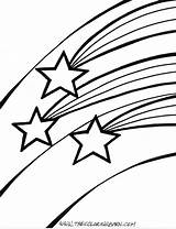 Star Shooting Drawing Cliparts Coloring Pages Printable Sheets Large sketch template