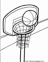 Basketball Coloring Pages Hoop Goal Drawing Printable Rim Cliparts Print Ball Color Getdrawings Getcolorings Search sketch template