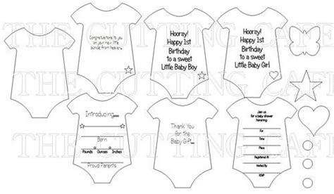 onesie shaped cardtemplate cutting file