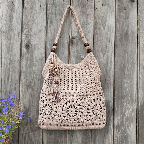 beige handmade crochet handbag red crochet bag summer cotton etsy crochet handbags hand