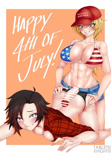 rule 34 1futa 1girls 4th of july abs all fours american flag american