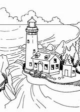 Coloring Lighthouse Pages Light Traffic Edupics Printable Color Adult Sheets Getcolorings Comments sketch template