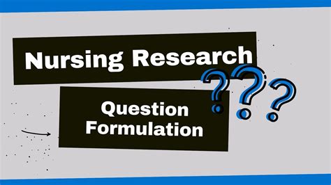 nursing research formulating  question  pico youtube