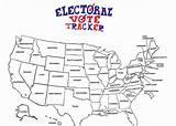Electoral Map College Worksheet Printable Coloring Kids sketch template