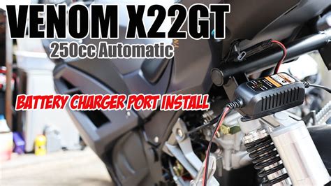 venom xgt automatic streetbike install  trickle charger port