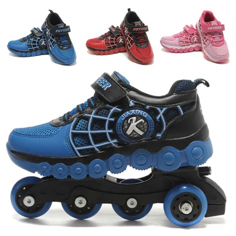 inline roller skates children shoes kids sneakers wheel shoes