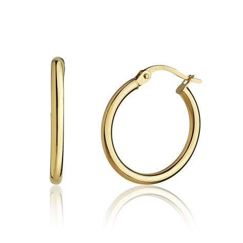 18ct Yellow Gold Extra Small Hoop Earrings Pravins Jewellers