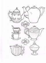 Teapots sketch template