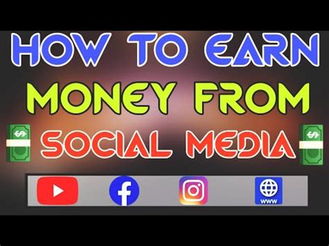 earn money  social media youtube