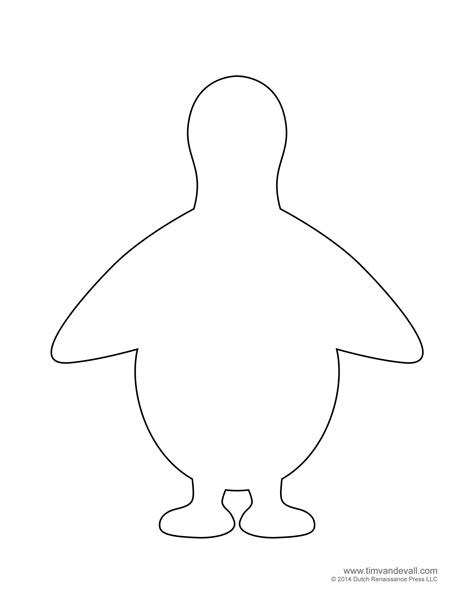 penguin cut  template