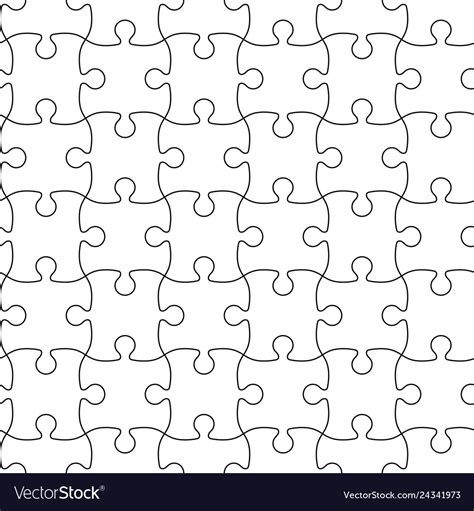 jigsaw puzzle template puzzle seamless pattern vector image