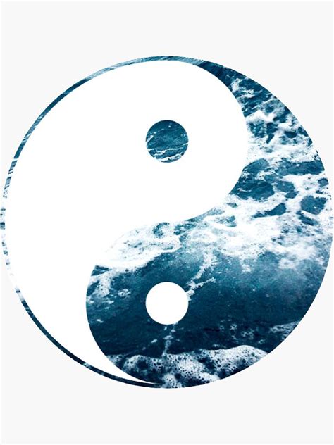 Yin And Yang Ocean Sticker By Anna 2 Redbubble