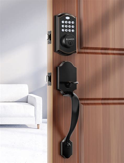 keyless entry door lock electronic keypad deadbolt  handle auto
