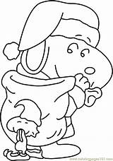 Coloring Snoopy Christmas Pages Coloringpages101 Cartoons Pdf sketch template