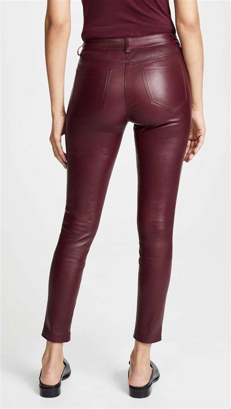 are these the best burgundy leather pants the jeans blog