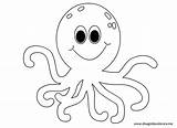 Coloring Octopus Pages Cute Printable Outline Simple Drawing Colouring Online Da Colorare Color Print Disegni Getdrawings Di Preschool Kids Polipo sketch template