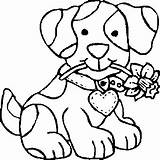 Coloring Pages Dog Cute Kids Puppy sketch template