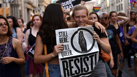in photos thousands of lesbians protest for dyke march