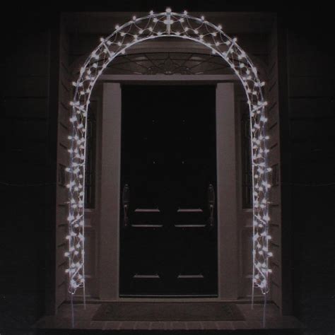 lighted entryway front door archway christmas yard art decoration